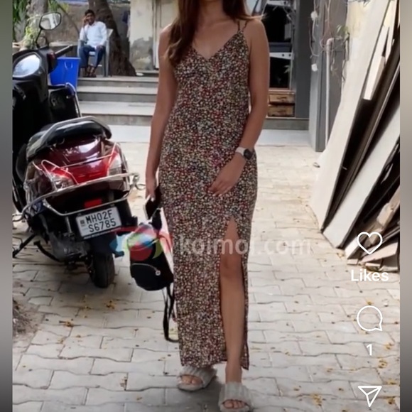 NWT - Zara Women’s Micro Floral Print Strappy Midi Dress - Size L - Picture 3 of 12